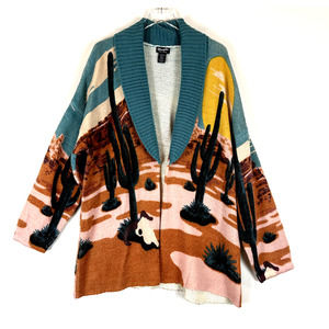 Wrangler Multicolor Desert Scene Cardigan